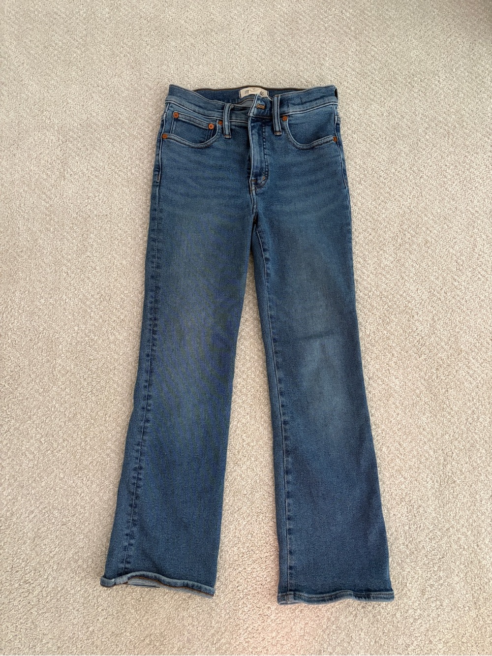 Madewell Blue Cali Demi boot style  (cropped boot cut)